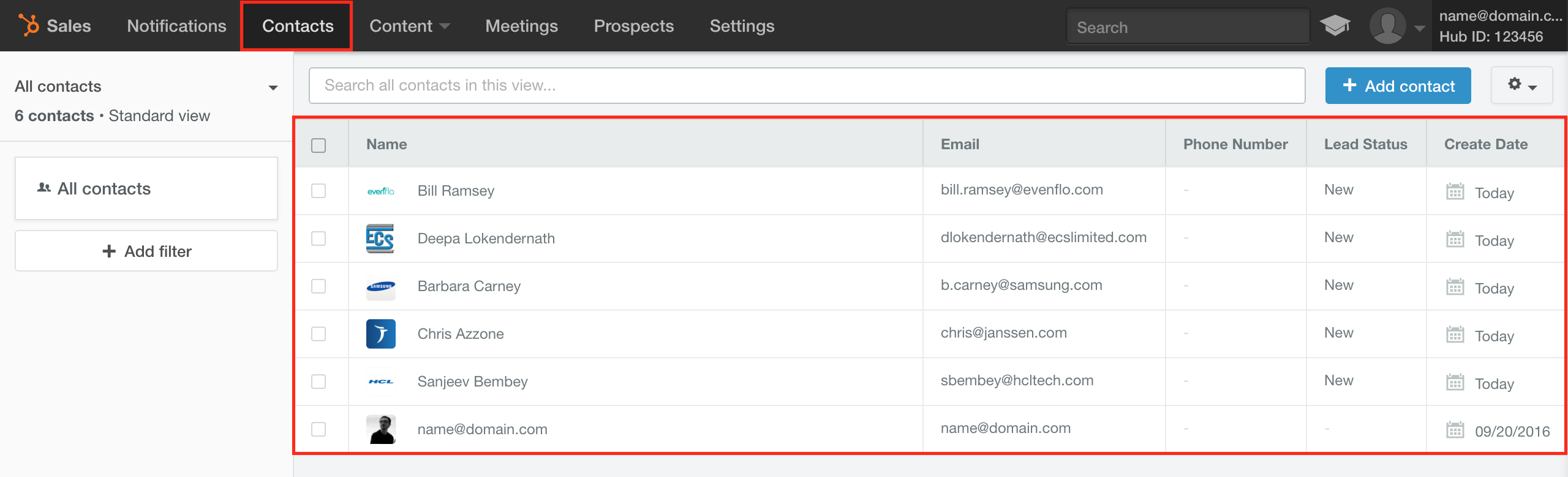 Hunter Hubspot Leads
