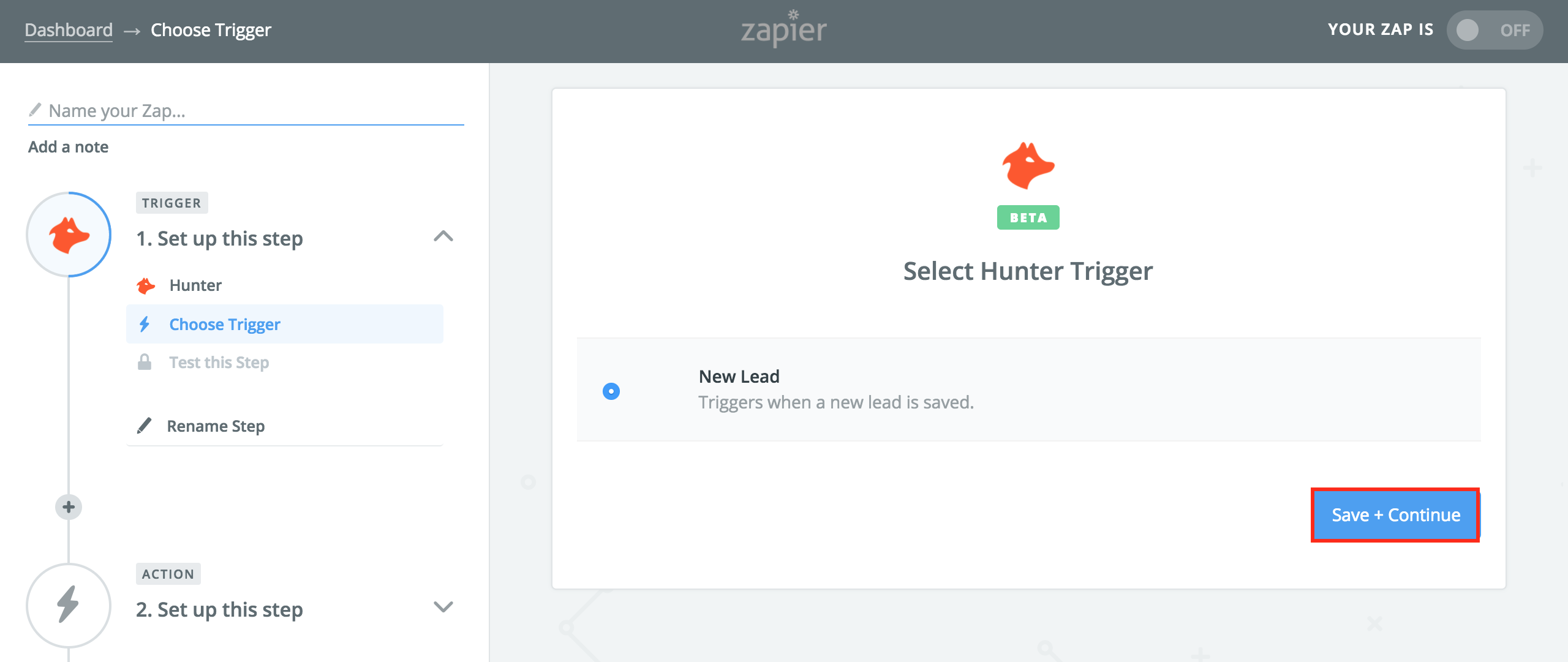 Hunter Zapier First Step
